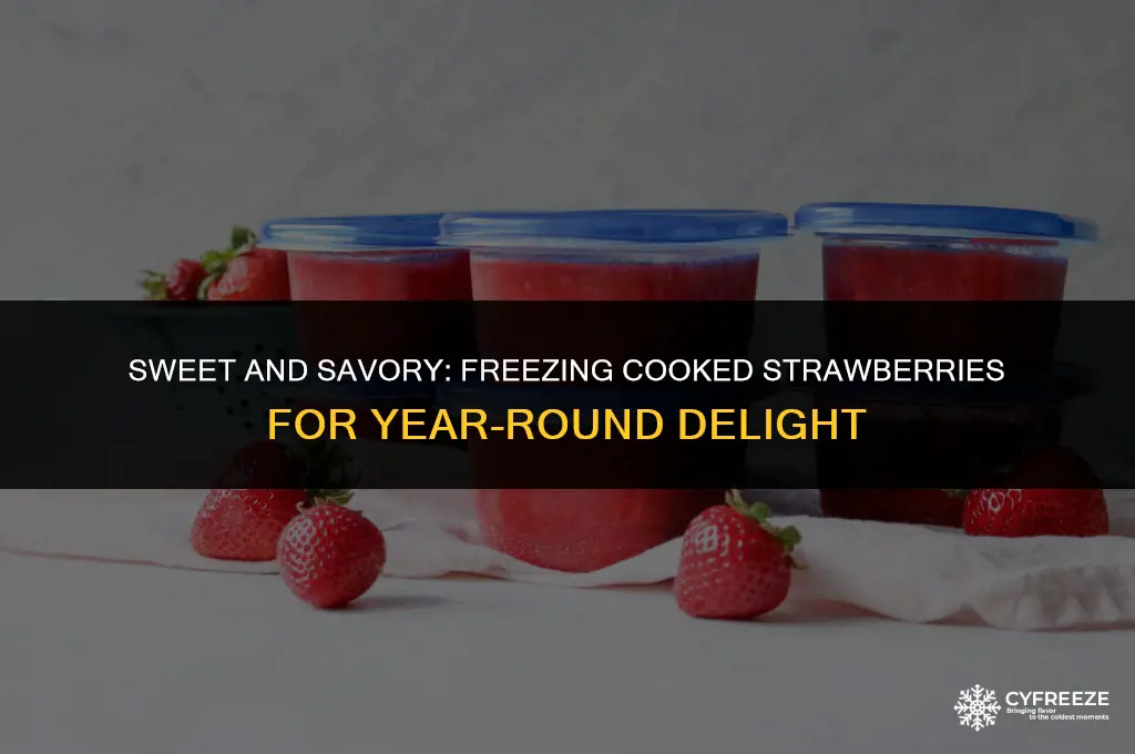 can strawsberrys be cooked and put in freezer
