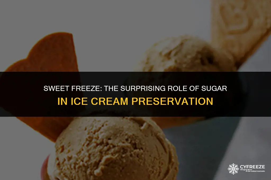 can sugar be used for freezing ice cream