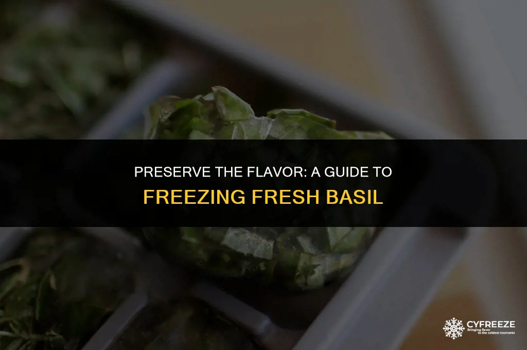 can tou freeze fresh basil