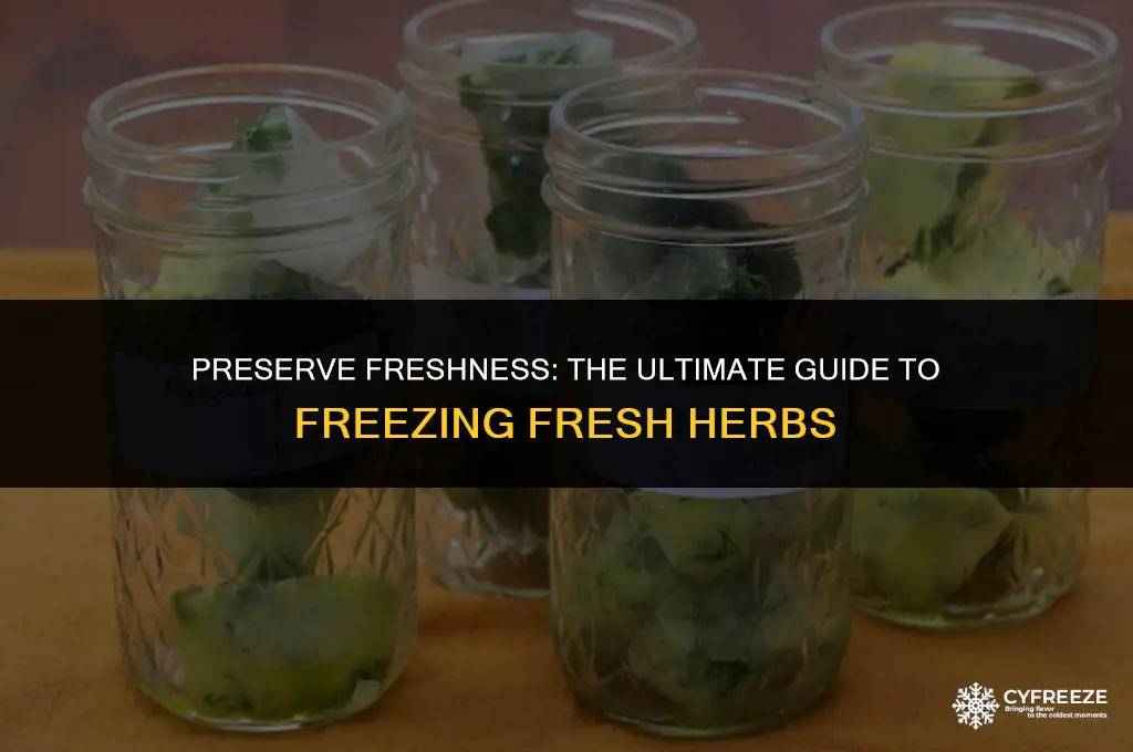 can tou freeze fresh herbs