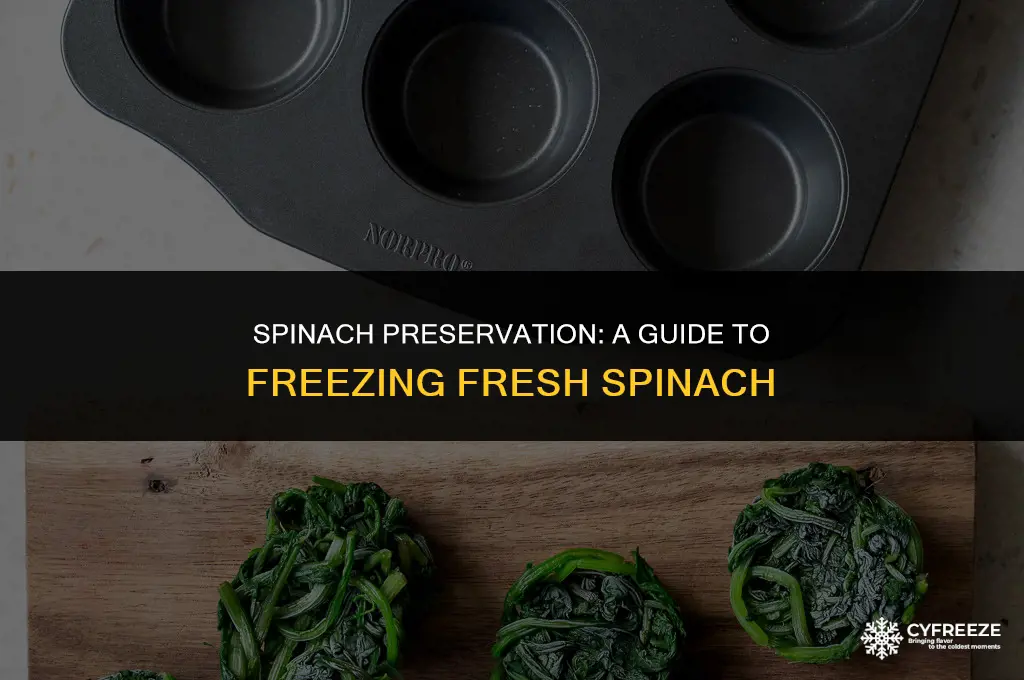 can tou freeze fresh spinach