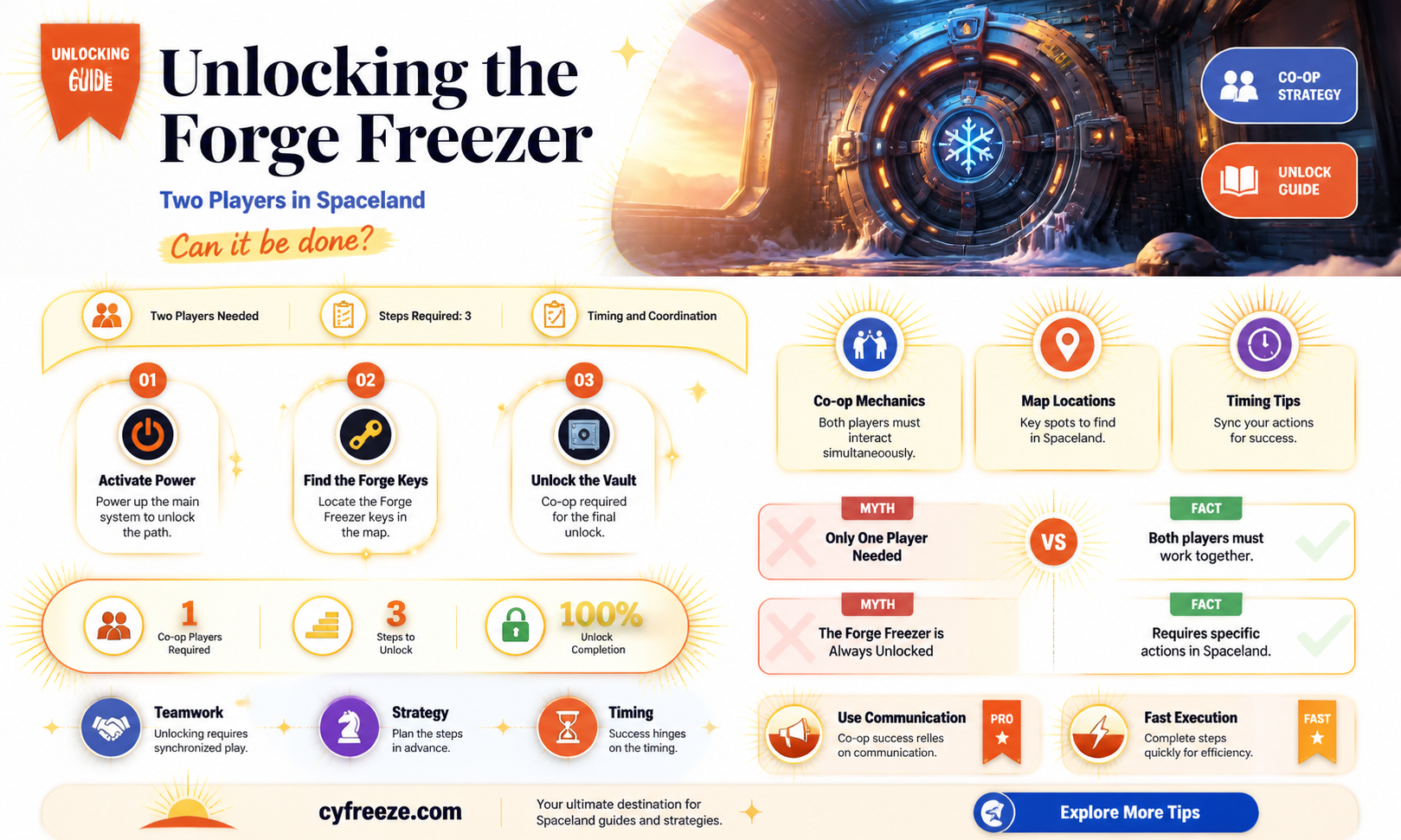 can two people get the forge freezer in spaceland