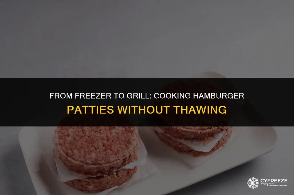 can u cook hamburger patties straight from freezer
