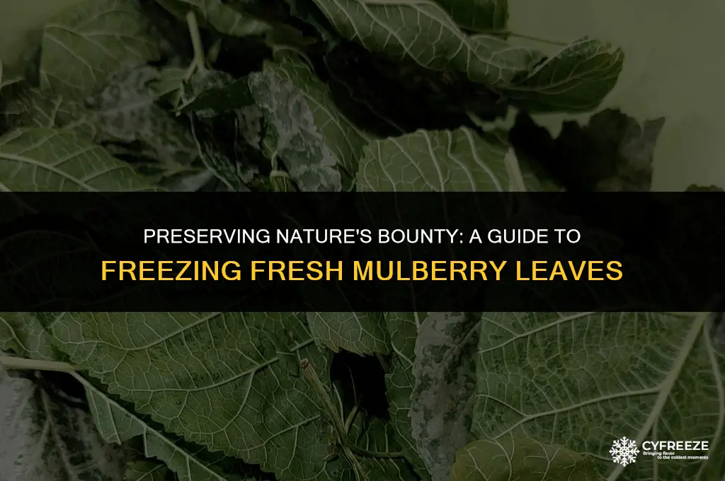 can u freeze fresh mulberry leaf