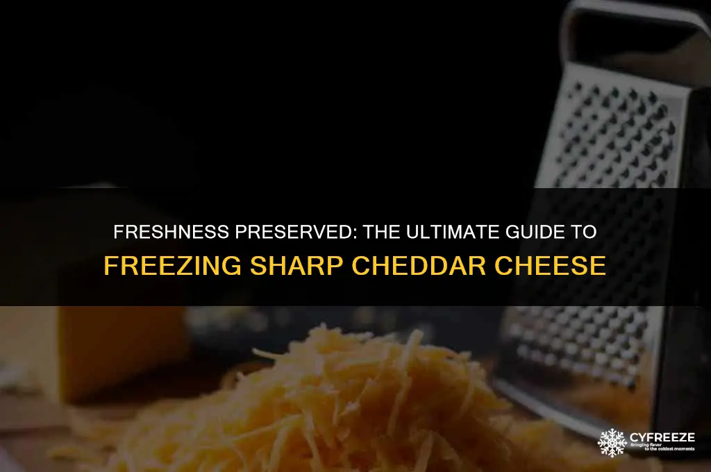 can u freeze sharp cheddar cheese for using fresh