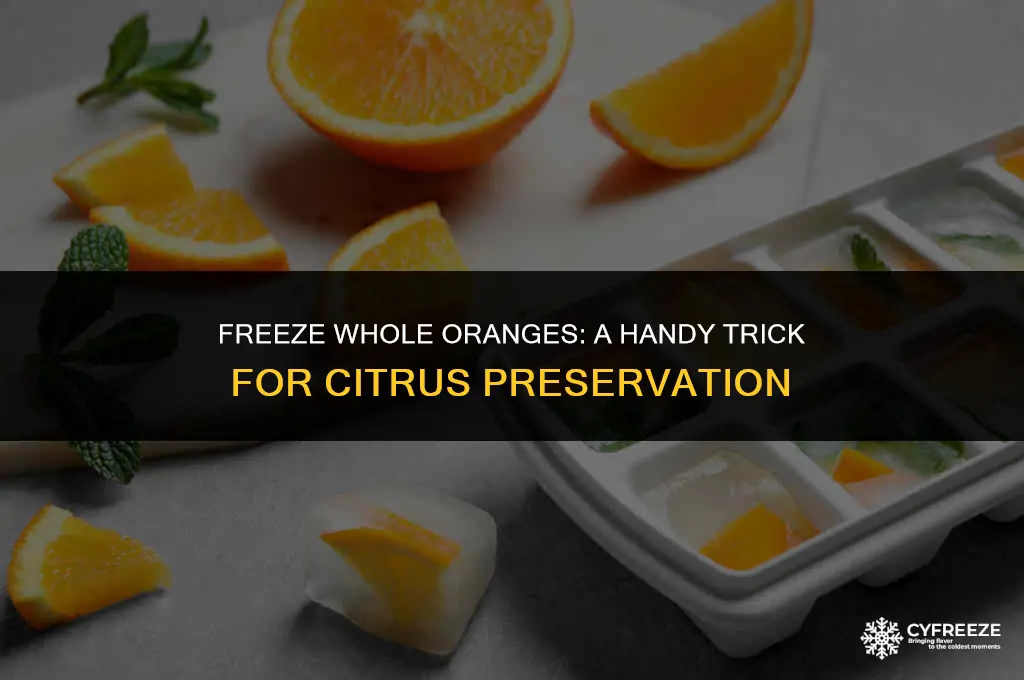 can u put a whole orange in the freezer