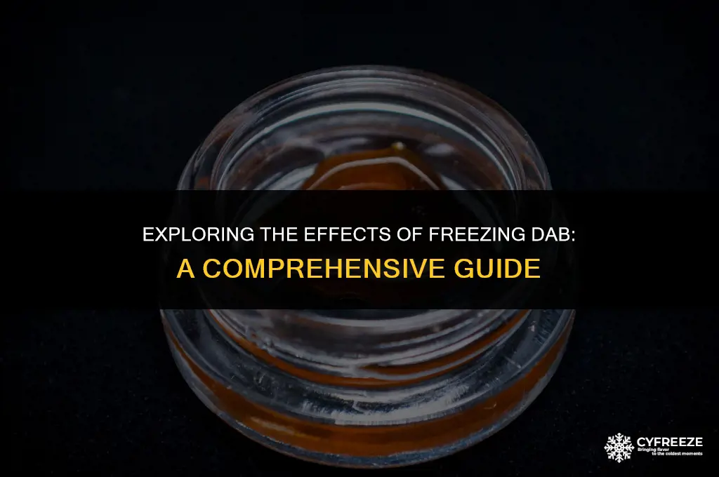 can u put dab in the freezer