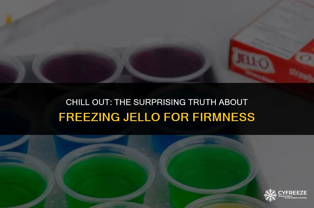 can u put jello in freezer to firm up