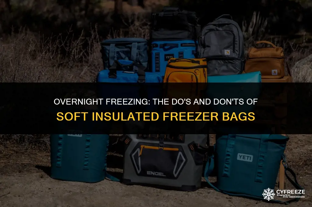 can u put soft insulated freezer bags in freezer overnight