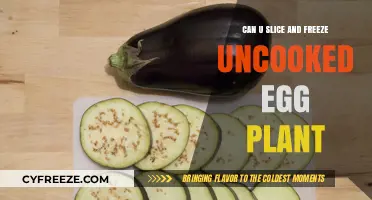 Slicing and Freezing Uncooked Eggplant: A Handy Kitchen Tip