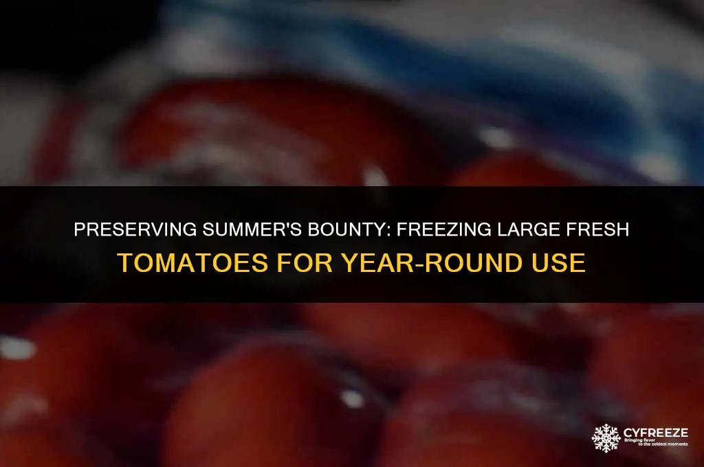 can uou freeze large fresh tomatoes for later use