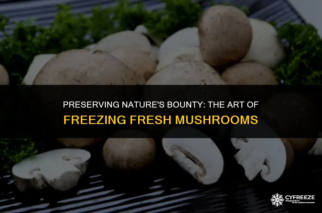 can use freeze fresh mushrooms