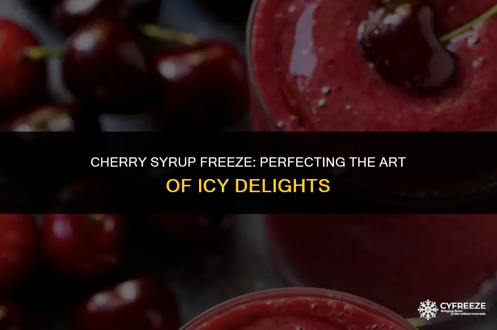 can we freeze cherry syrup for icees