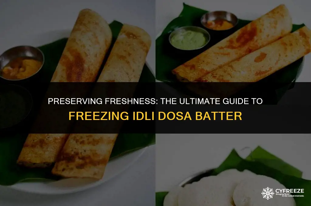 can we freeze fresh idli dosa batter