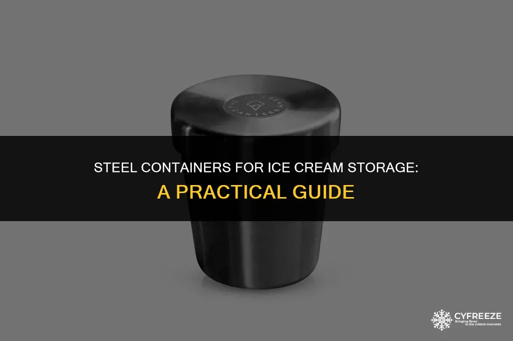 can we freeze ice cream in steel container