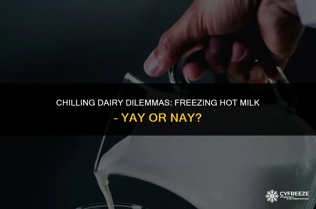 can we put hot milk in freezer