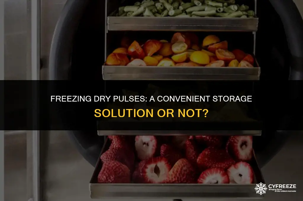 can we store dry pulses in freezer