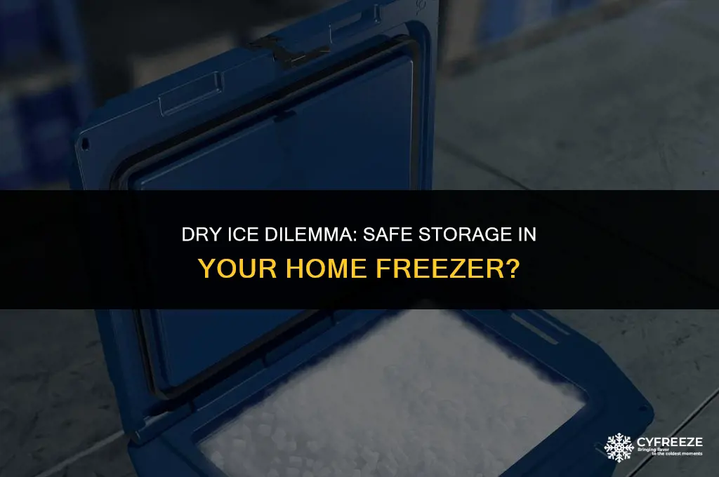 can yiu put dry ice in regular freezer