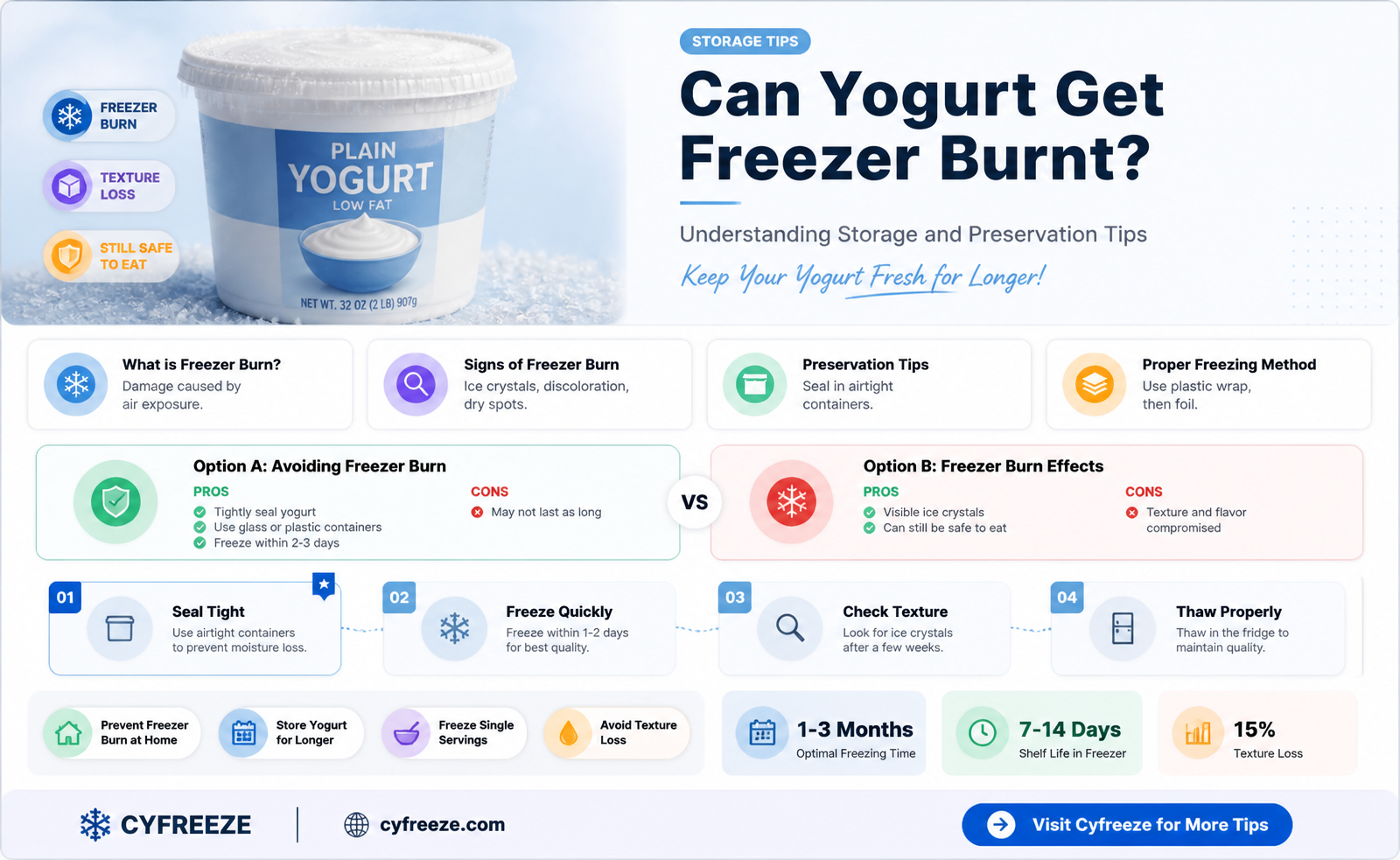 can yogurt get freezer burnt