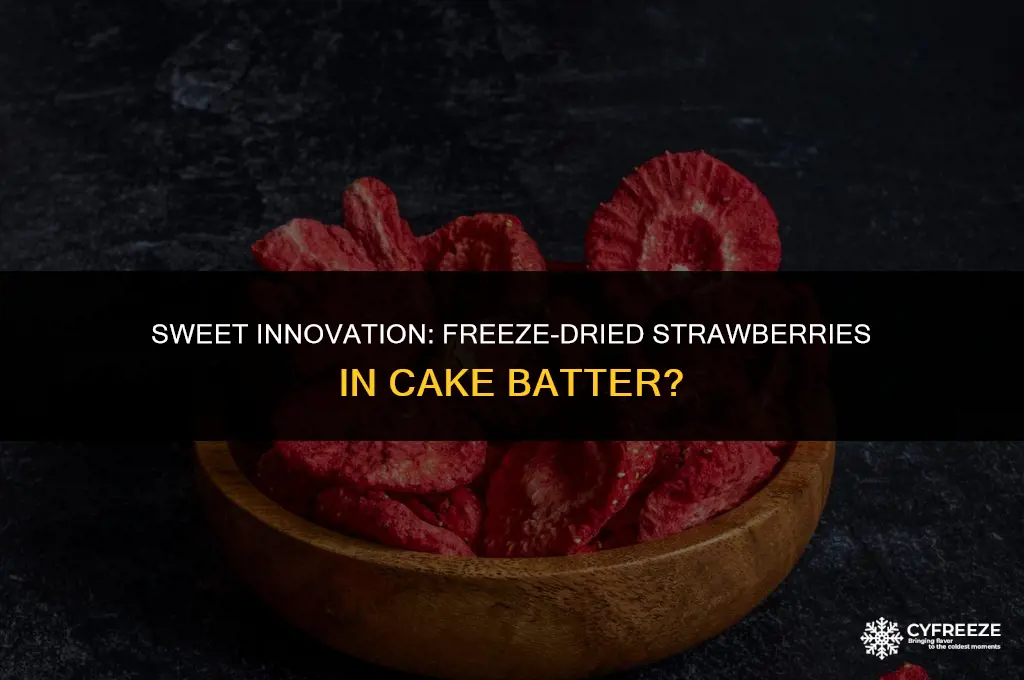 can you add freeze dried strawberries to cake batter