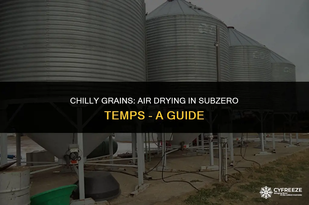 can you air dry grain in below freezing temperatures