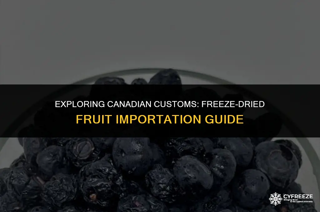 can you bring freeze dried fruit into canada