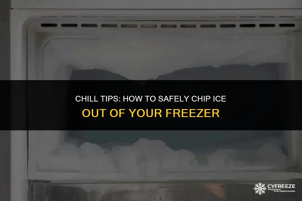 can you chip ice out of a freezer
