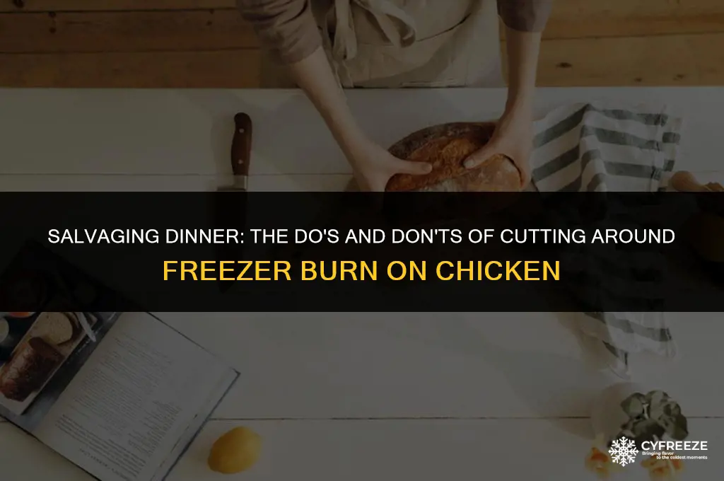 can you cut around freezer burn chicken