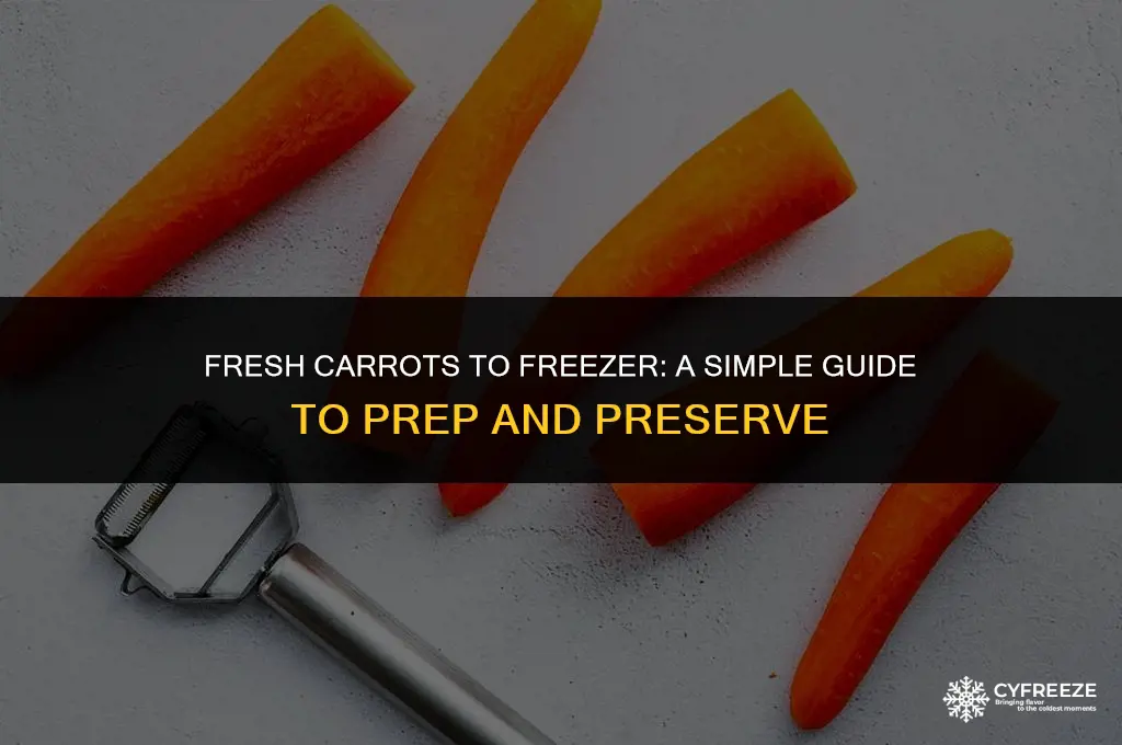 can you cut up fresh carrots into pieces and freeze