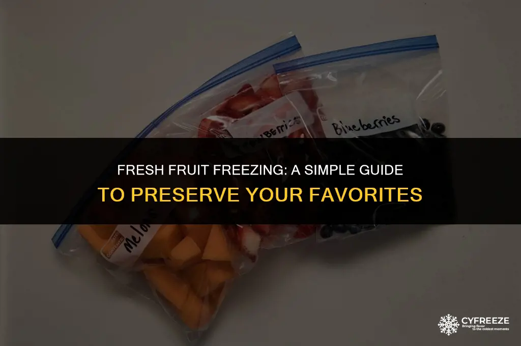 can you cut up fresh fruit and freeze it