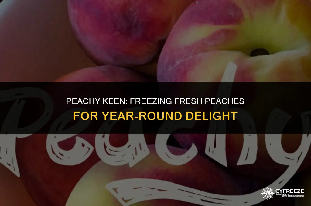 can you cut up fresh peaches and freeze them