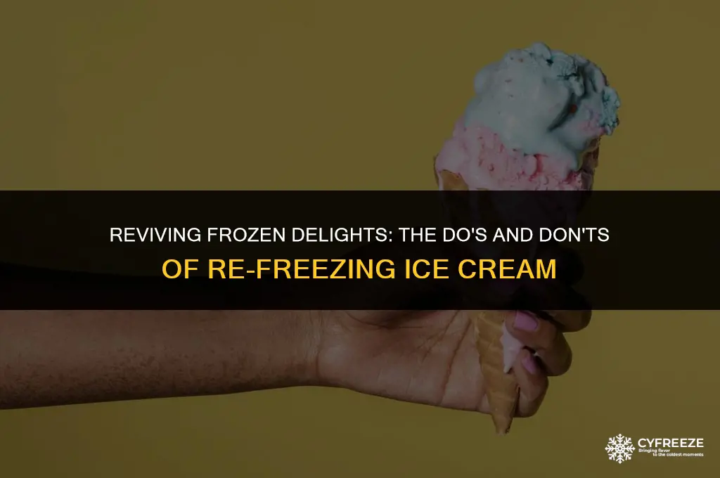 can you defrost ice cream and freeze it again