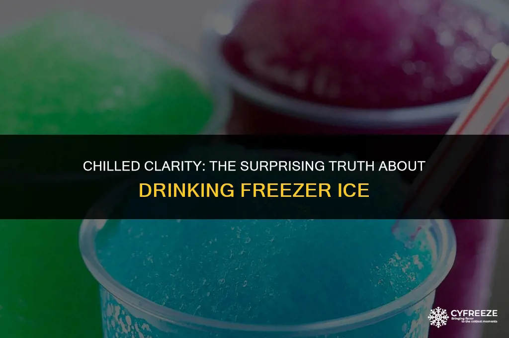 can you drink freezer ice