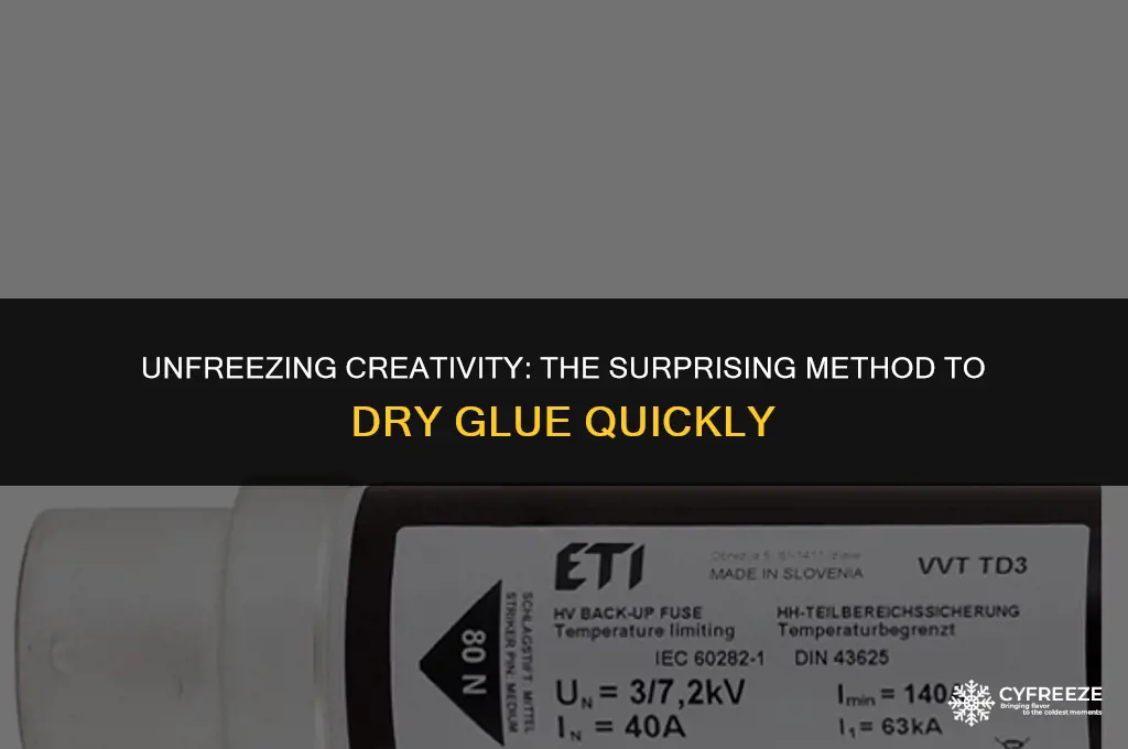 can you dry glue by freezing it
