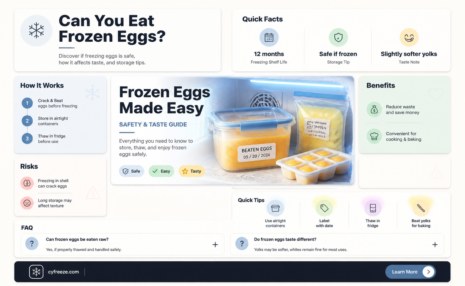 can you eat freeze eggs