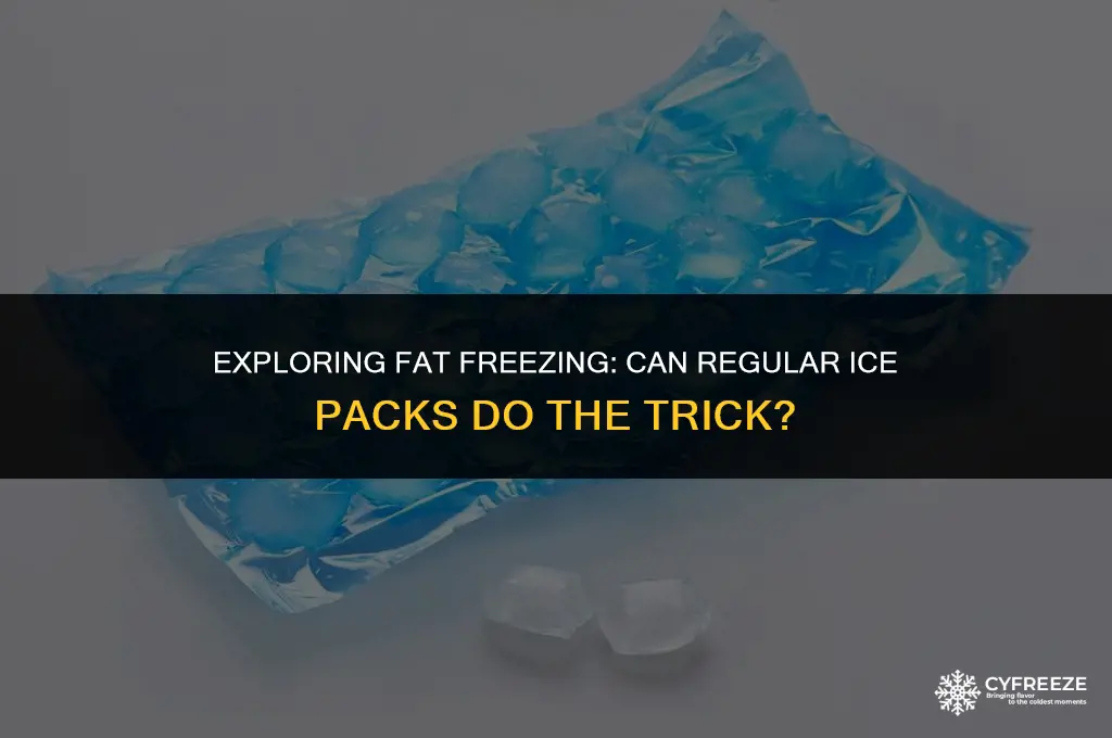 can you fat freeze with a regular ice pack