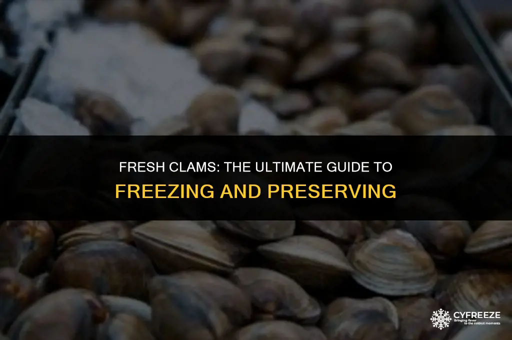 can you freez fresh clams