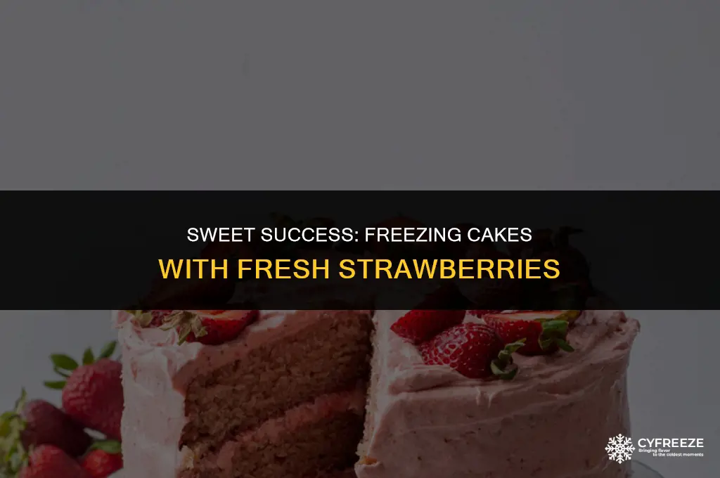 can you freeze a cake with fresh strawberries