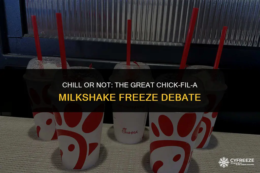can you freeze a chick fil a milkshake