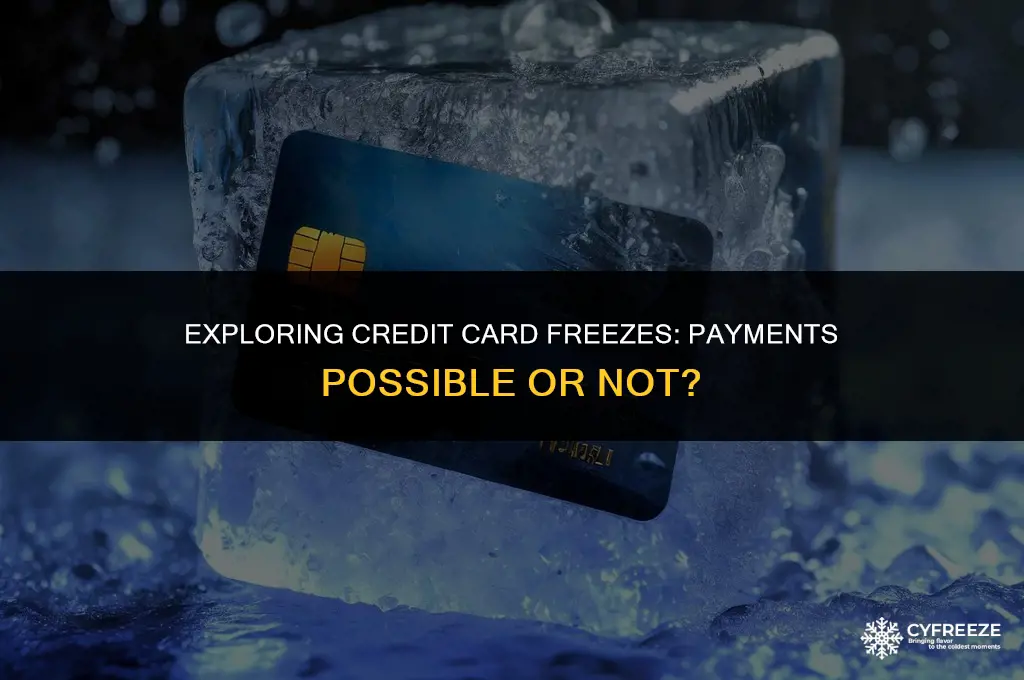 can you freeze a credit card and still make payments