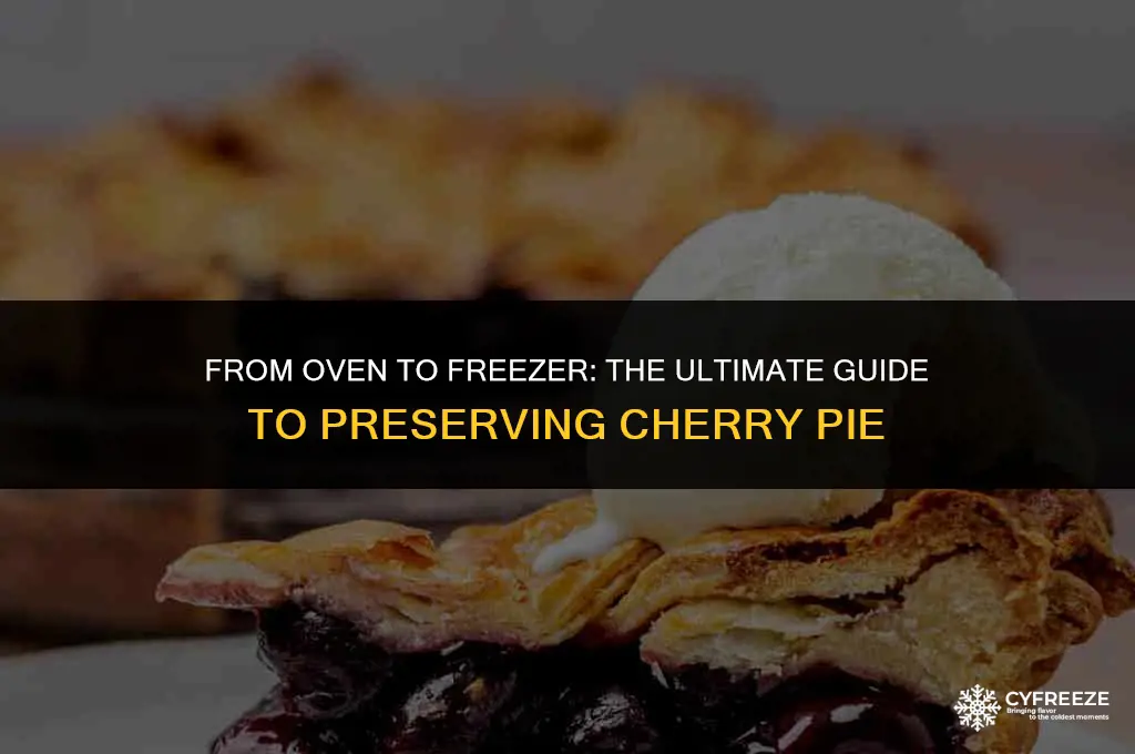 can you freeze a fresh baked cherry pie