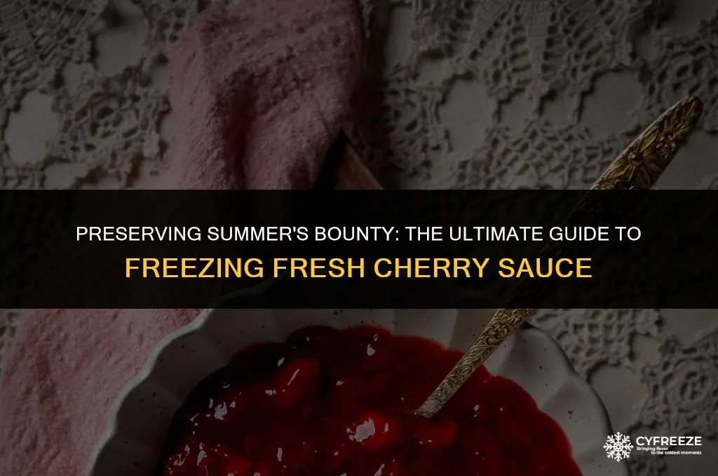 can you freeze a fresh cherry sauce