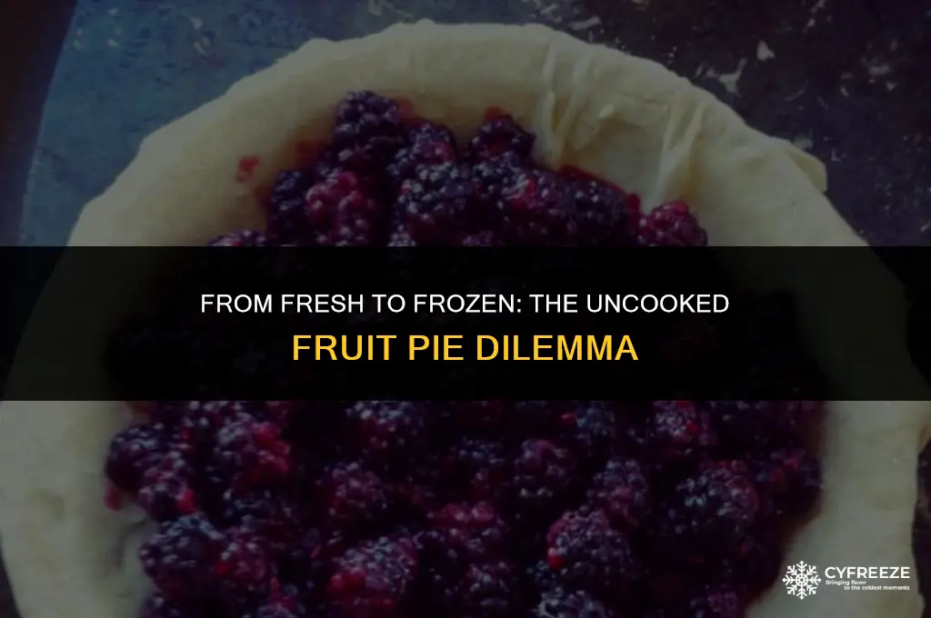 can you freeze a fresh fruit pie uncooked