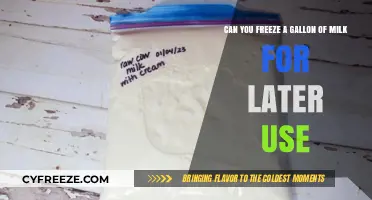 Freezing Milk 101: Can You Freeze a Gallon for Later Use?