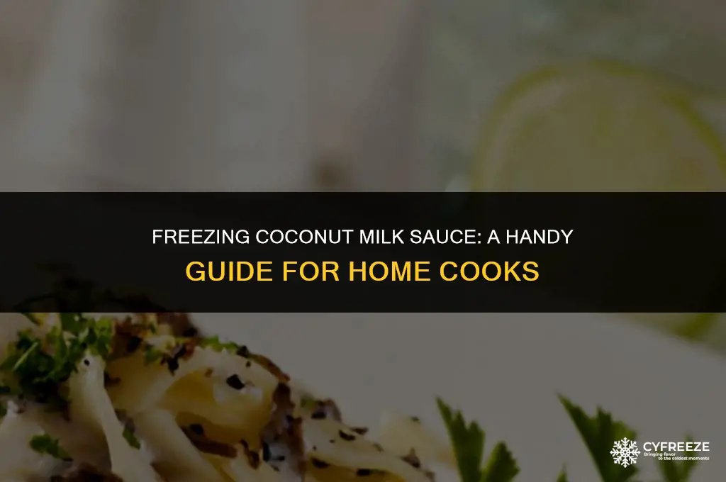 can you freeze a sauce make mostly of coconut milk