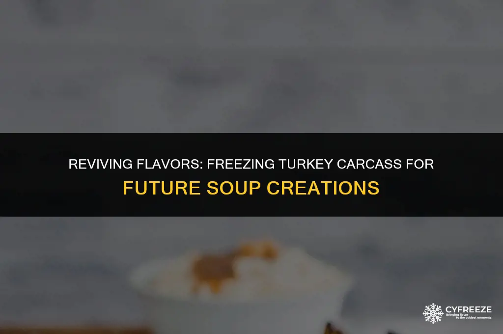 can you freeze a turkey carcass to make soup later