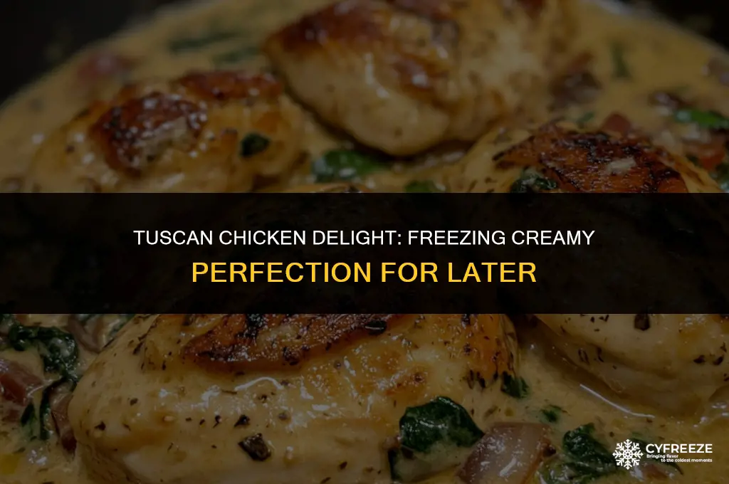 can you freeze a tuscan chicken recipe with creamy