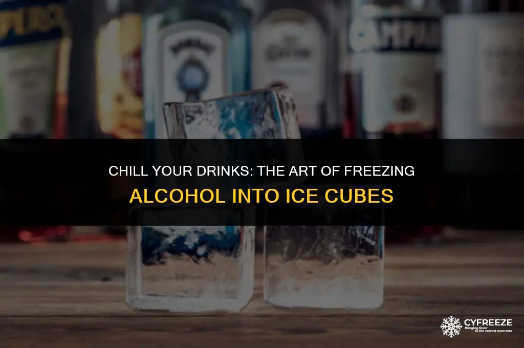 can you freeze alcohol into ice cubes