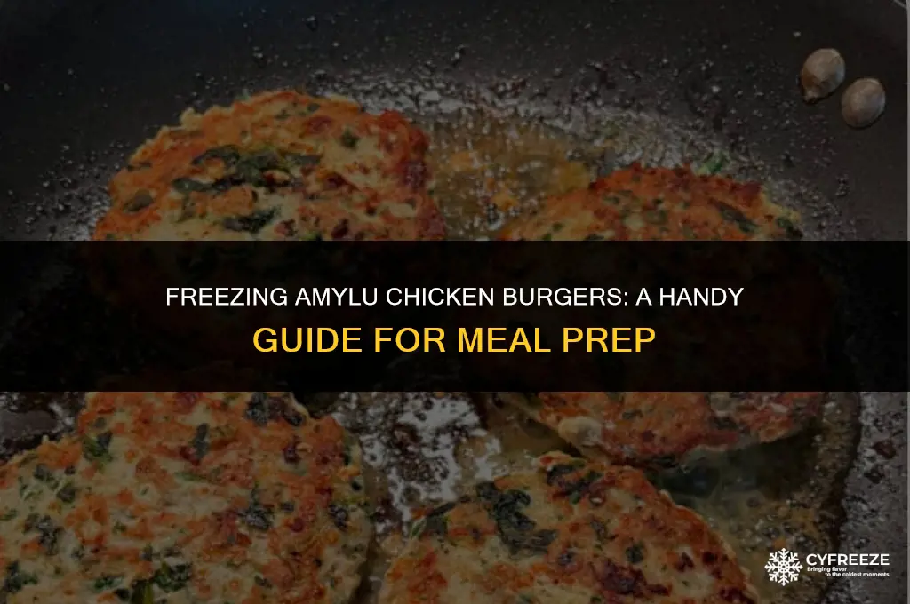 can you freeze amylu chicken burgers