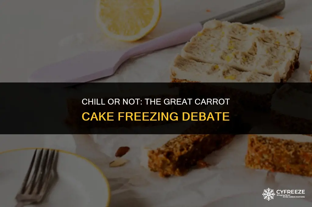 can you freeze an iced carrot cake